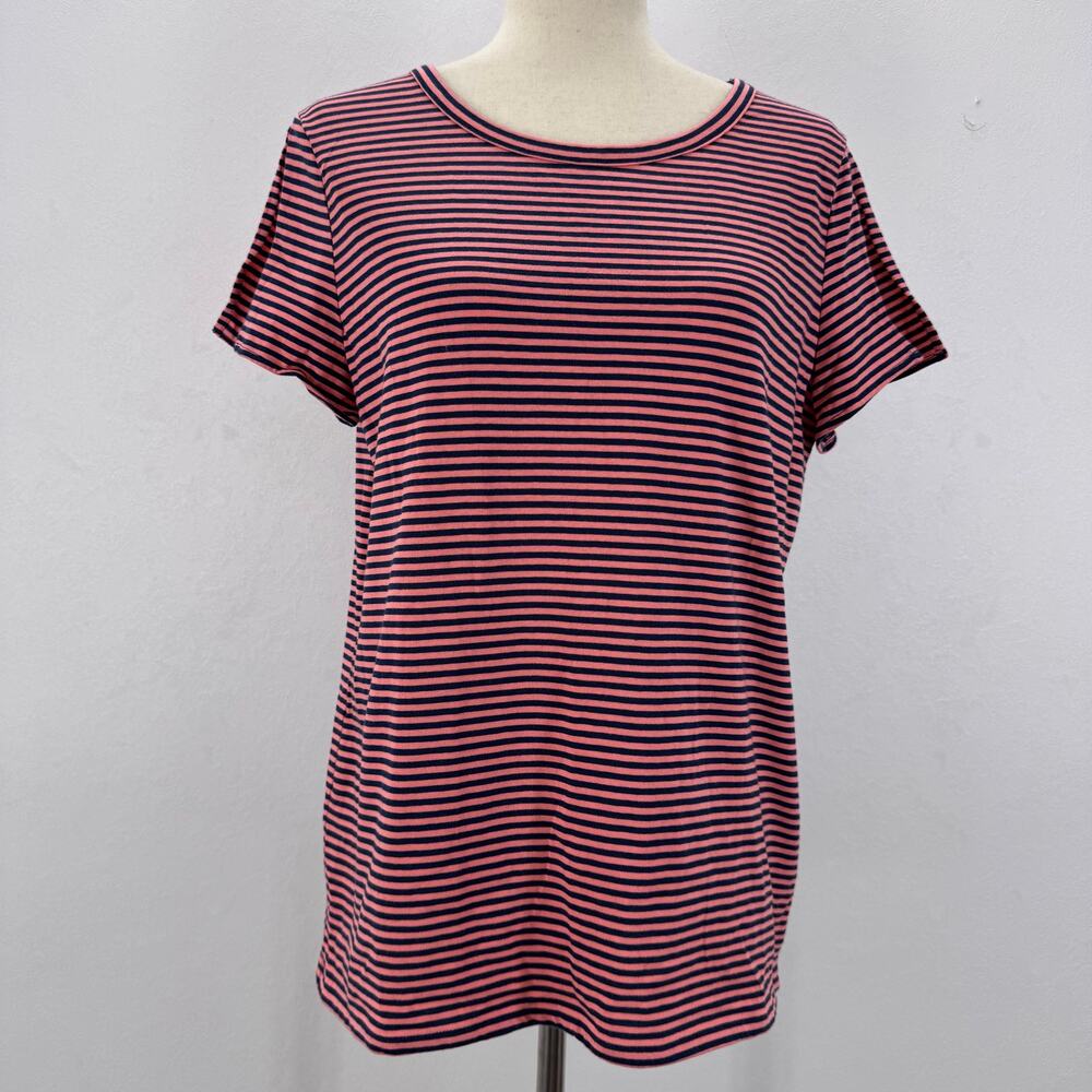 NWT APC T-Shirt Womens Large Striped Short Sleeve Cotton Parisian Coastal Preppy